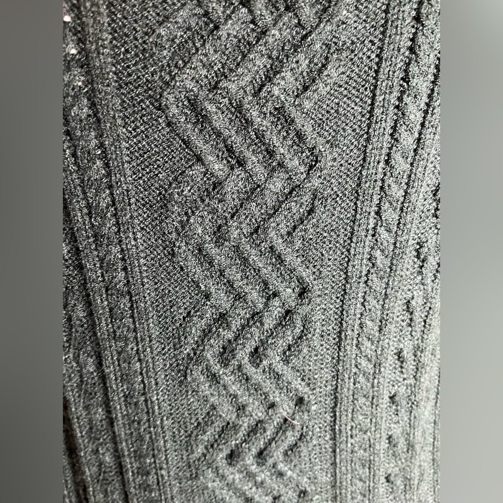 Lane Bryant Cozy Forest Green Cable Knit Sweater - Picture 11 of 14